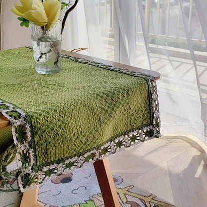 Lighteme Grid Macrame Cotton Table Runner