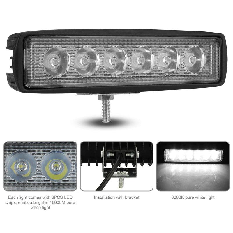Lighteme Auto-Scheinwerfer Flutlicht 6 LED 