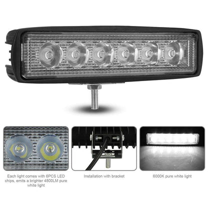 Lighteme Auto-Scheinwerfer Flutlicht 6 LED 