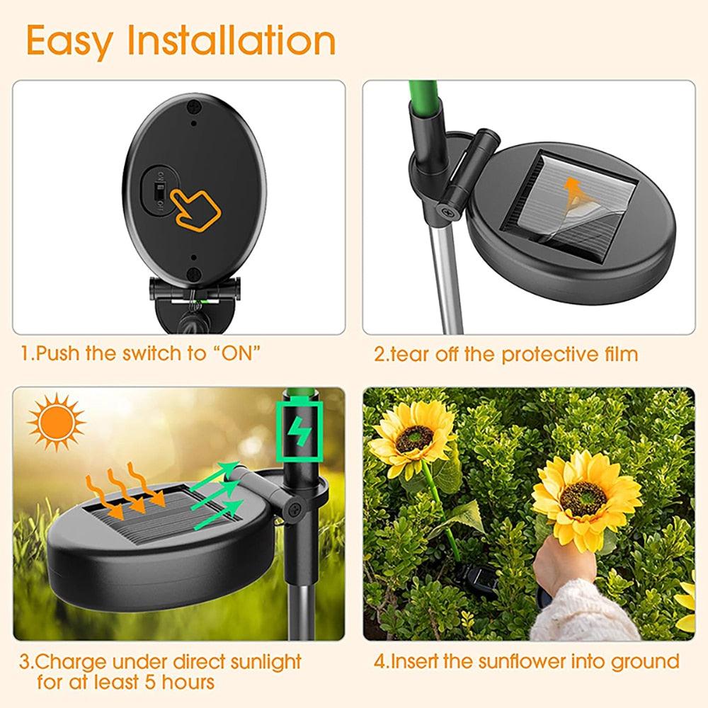 Lighteme Solar-Sonnenblumenlichter machen Ihren Garten attraktiver
