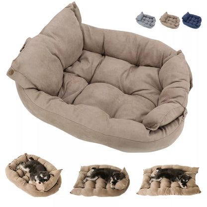 Lighteme Ultimate 3-in-1 Cozy Pet Bed: Bed, Mat, and Sofa