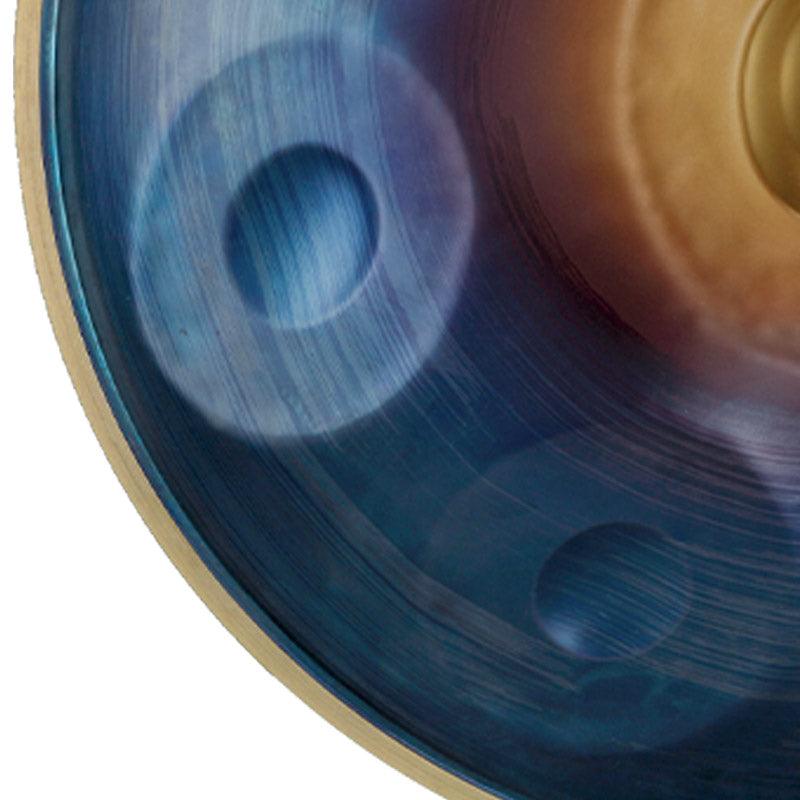 HLURU Handgemacht Kurd D-Moll 22 Zoll 9/10 Noten Rotation Handpan Drums aus 1.2mm Nitridstahl