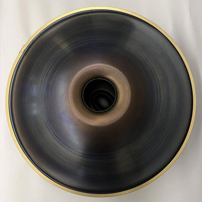 HLURU Handgemacht Kurd D-Moll 22 Zoll 9/10 Noten Rotation Handpan Drums aus 1.2mm Nitridstahl
