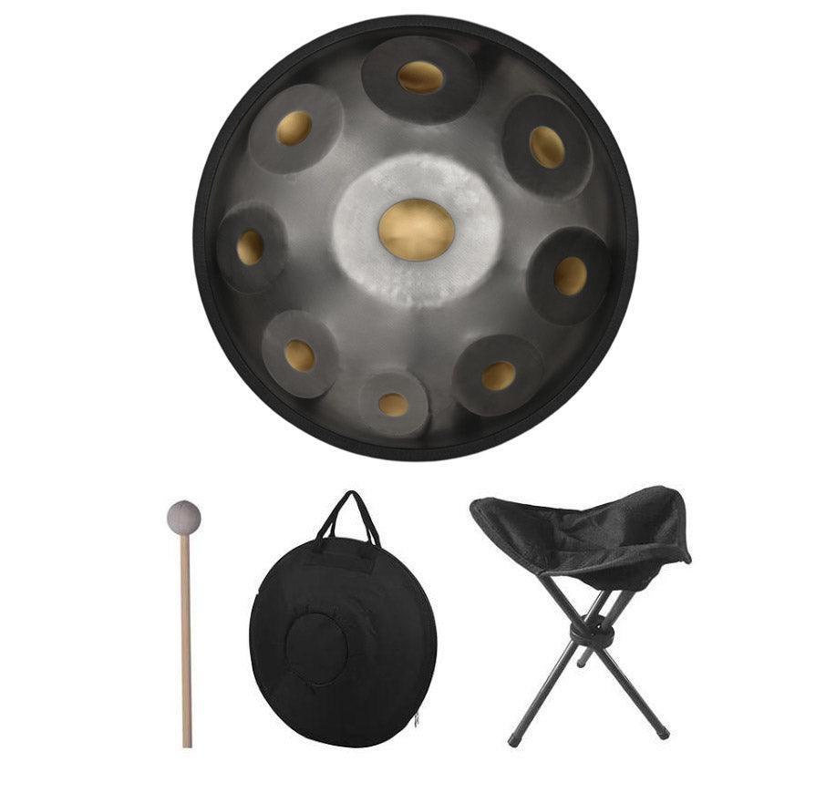 Lighteme King Mini Handpan Drum G Minor 18 Inch 9 Notes Stainless Steel Percussion Instrument