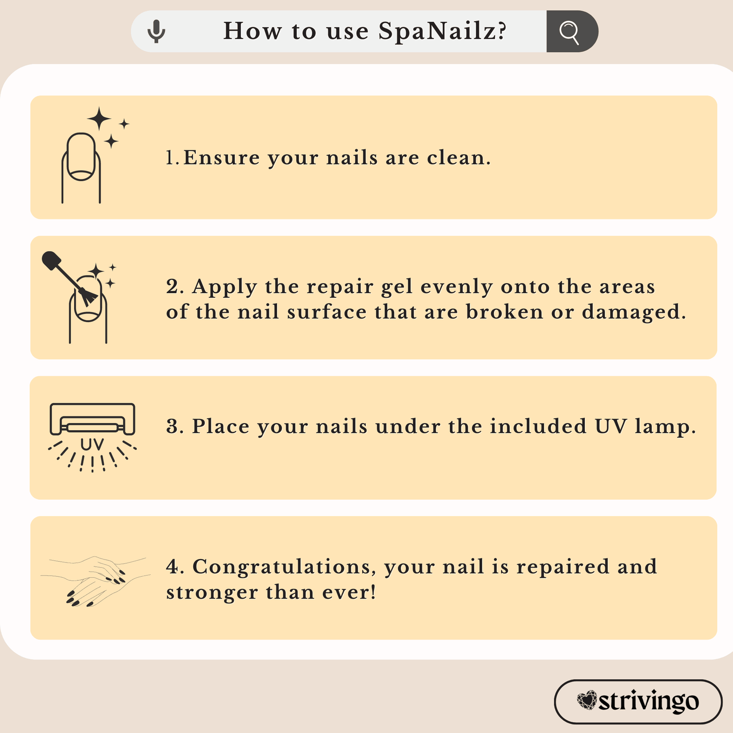 Lighteme 3 in 1 Nagelreparaturset | inkl. Pinsel &amp; UV-Lampe