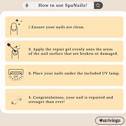 Lighteme 3 in 1 Nagelreparaturset | inkl. Pinsel &amp; UV-Lampe