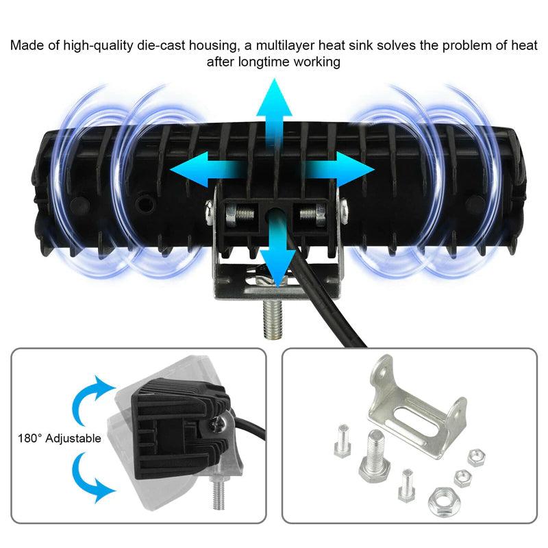 Lighteme Auto-Scheinwerfer Flutlicht 6 LED 