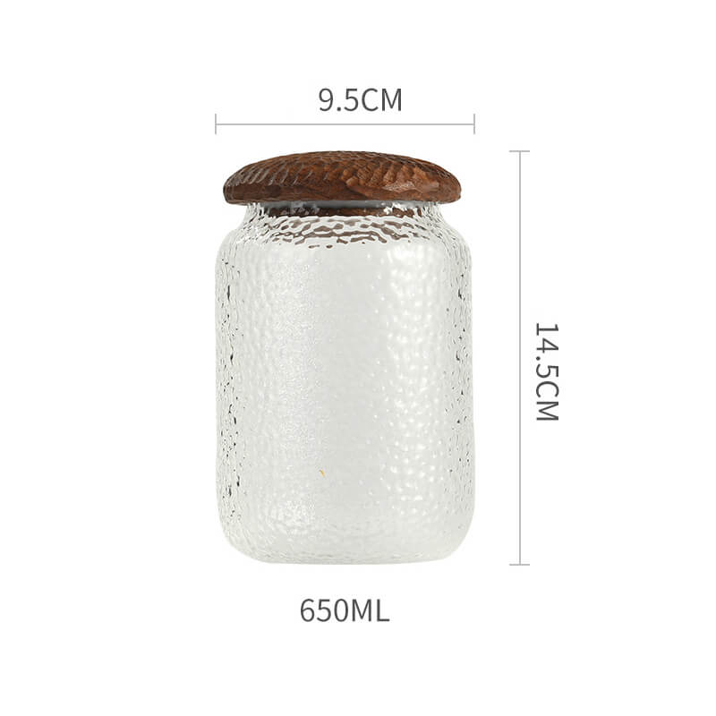 Lighteme Hammered Glass Storage Jar