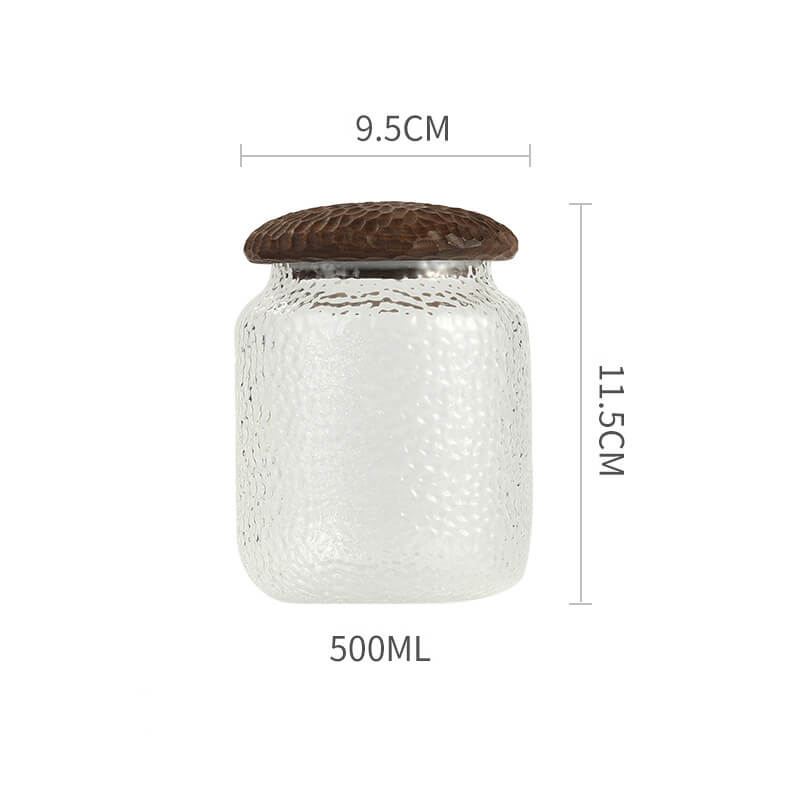 Lighteme Hammered Glass Storage Jar