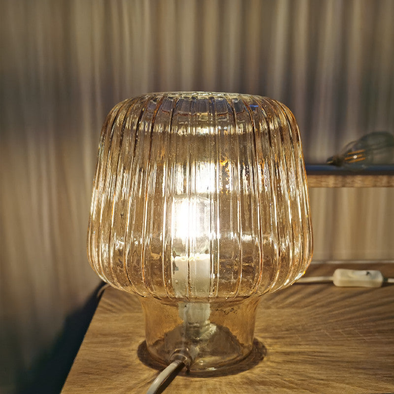 Lampe de table en verre martelé Lighteme