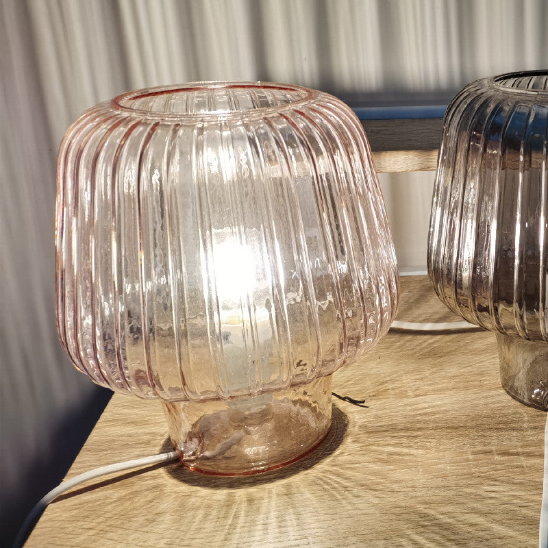 Lampe de table en verre martelé Lighteme