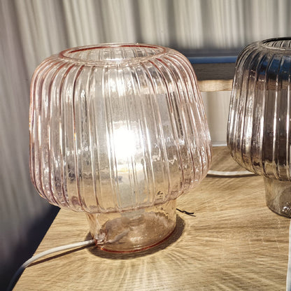 Lampe de table en verre martelé Lighteme