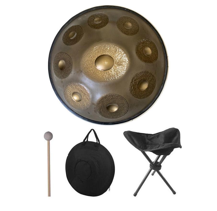 Sun God Handmade D Minor Amara Scale 22 Inch 9 Notes 1.2mm Nitride Steel Handpan Drum