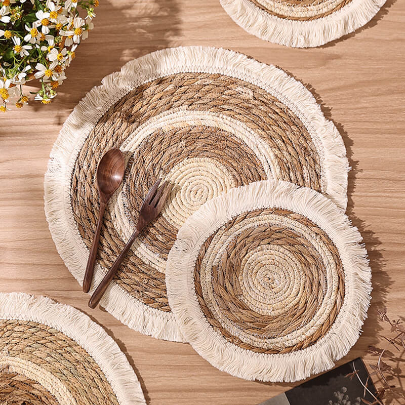 Lighteme Handwoven Tassel Placemat