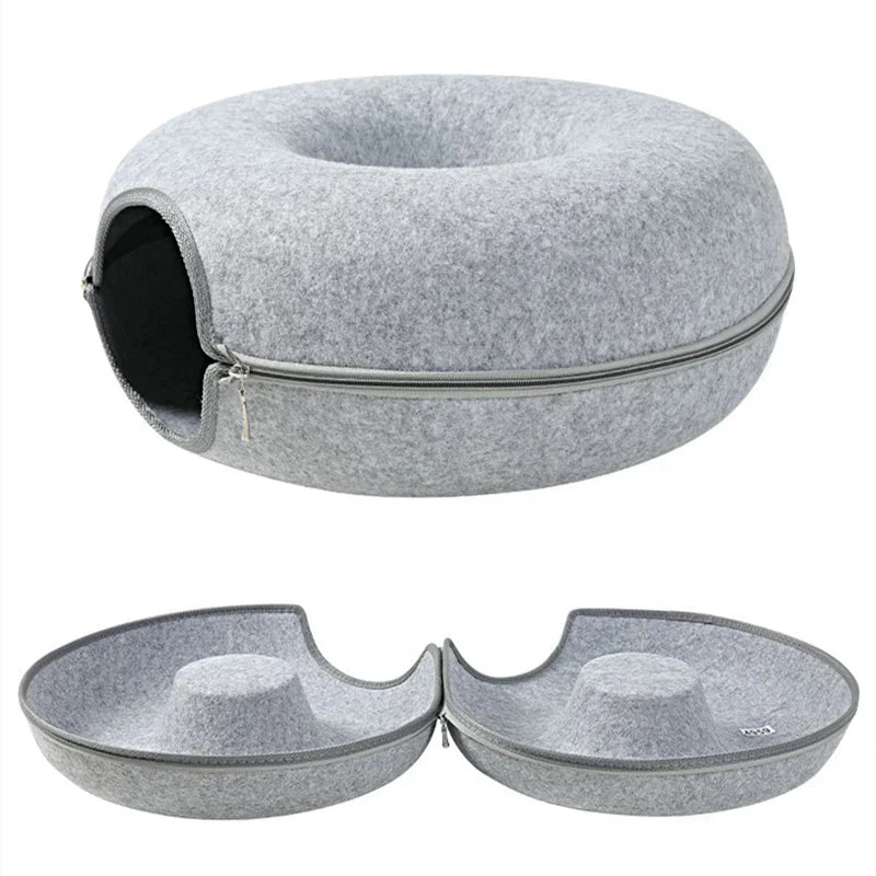 Lit tunnel confortable pour chat Lighteme pour jouer et se reposer
