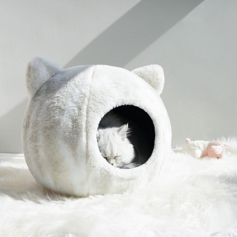 Nid douillet d'hiver pour chat Lighteme Head Shape House