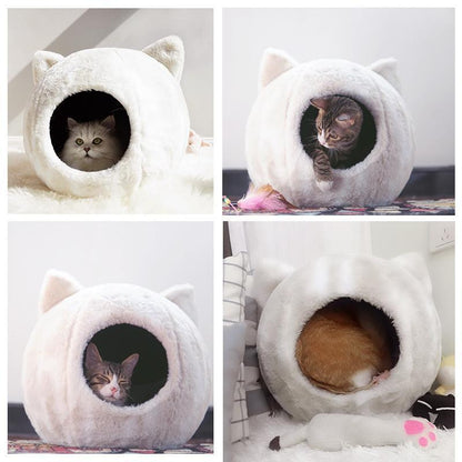 Nid douillet d'hiver pour chat Lighteme Head Shape House