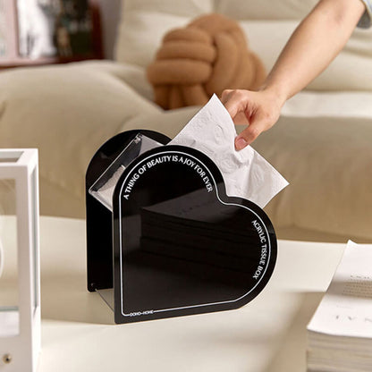 Lighteme Heart Acrylic Tissue Box