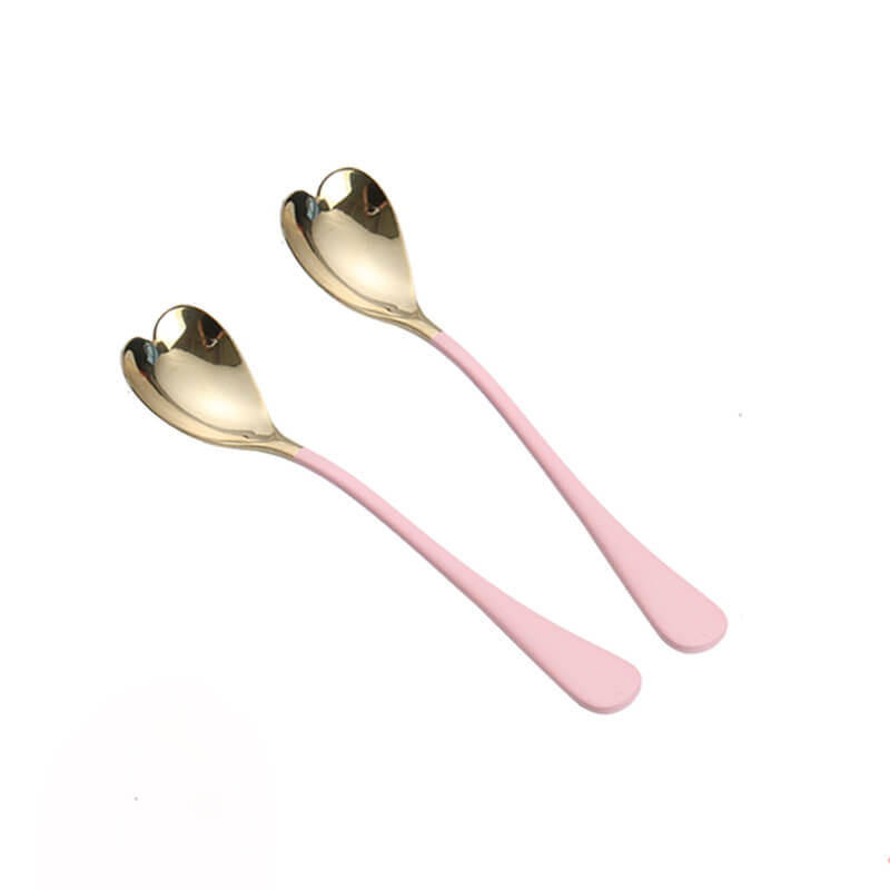 Lighteme Heart Shaped Stainless Steel Dessert Spoon