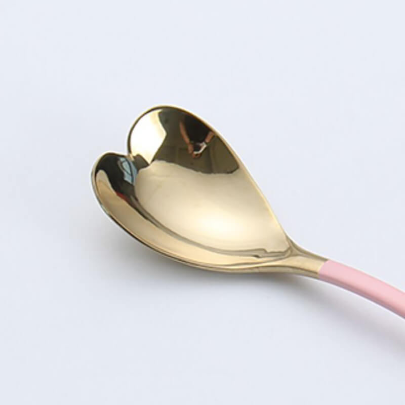 Lighteme Heart Shaped Stainless Steel Dessert Spoon