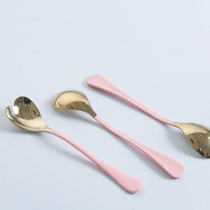 Lighteme Heart Shaped Stainless Steel Dessert Spoon