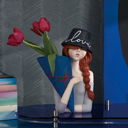 Lighteme Hip Hop Girl Resin Decoration