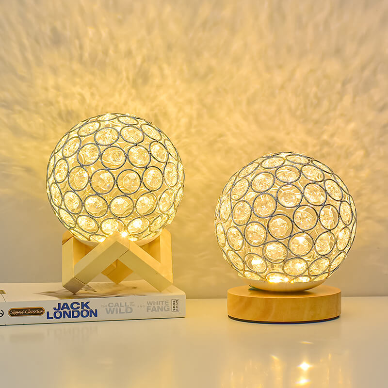 Lampe de bureau en cristal creux Lighteme