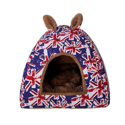 Lit pour chien Lighteme Hot Fleece Soft Yurt avec tapis (2 couleurs et 3 tailles)
