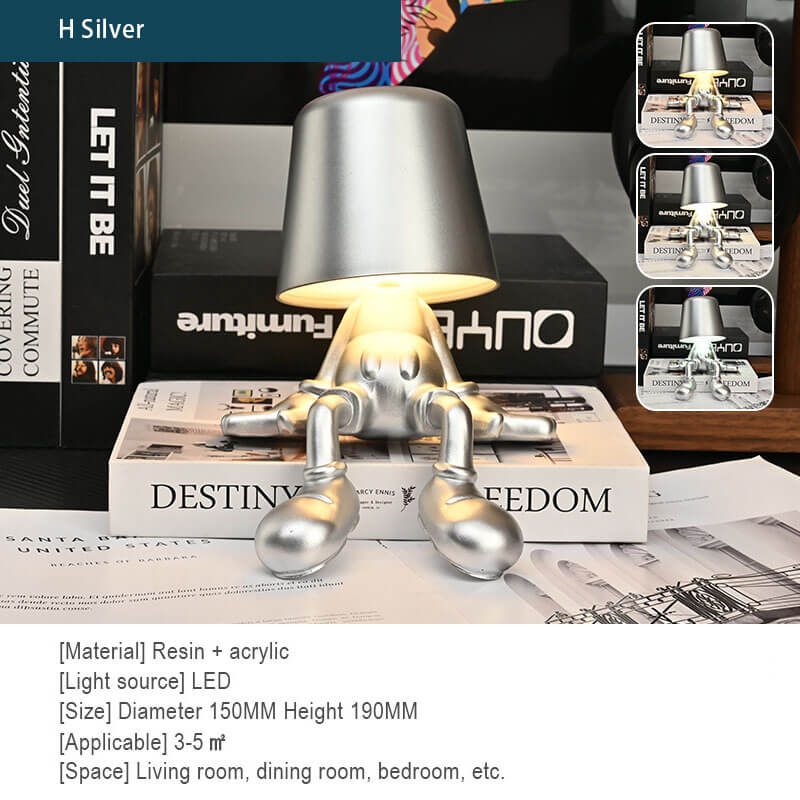 Lighteme Little Golden Man Touch-Lade-Schreibtischlampe