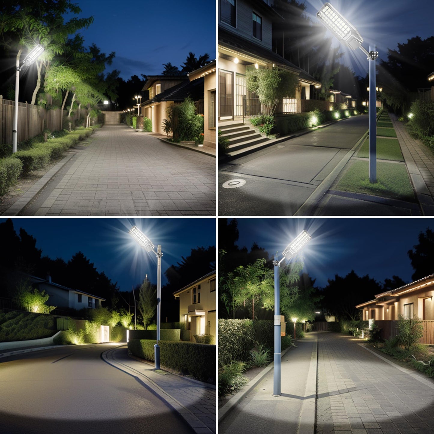 Lighteme 4000W Solar Street Light 7000K 800000LM Auto On/Off Dusk to Dawn IP67 Waterproof Motion Sensor