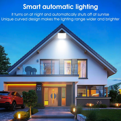 Lighteme 2000W LED Solar Flood Lights,242 LED Street Flood Light Waterproof with Remote Control and 16.4 Ft Cables