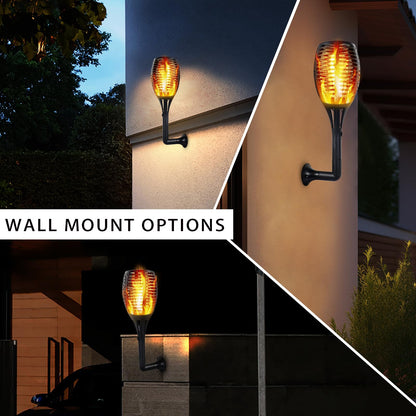 Lighteme Solar LED Flame Lamp Lawn Flame Flickering Torch Light Outdoor Fire 96 LED Lights 4 Pack