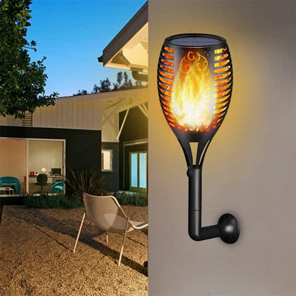 Lighteme Solar LED Flame Lamp Lawn Flame Flickering Torch Light Outdoor Fire 96 LED Lights 4 Pack