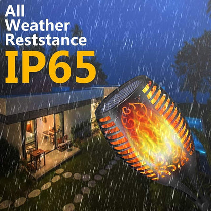 Lighteme Solar LED Flame Lamp Lawn Flame Flickering Torch Light Outdoor Fire 96 LED Lights 4 Pack