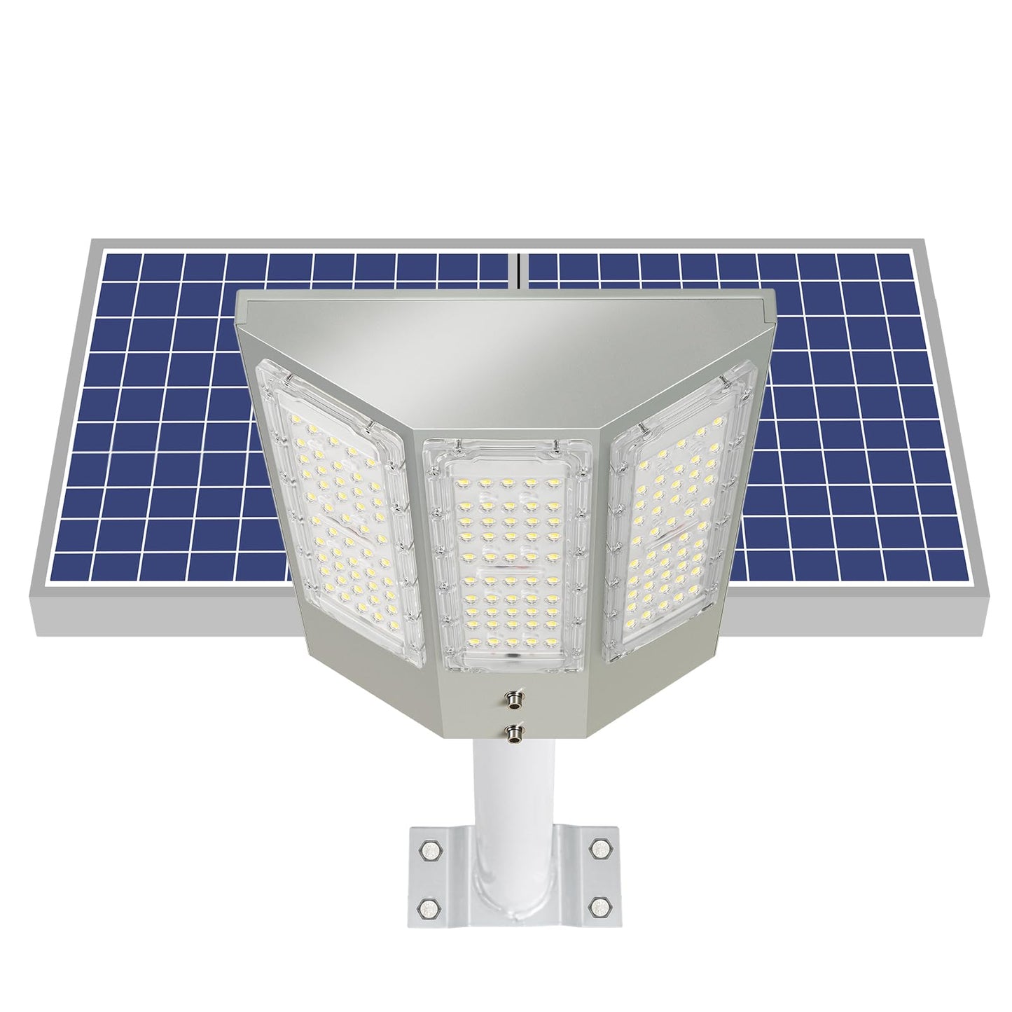 Lighteme 8000W Aluminum Frame Solar Street Lights Outdoor Motion Sensor, Dusk to Dawn 200000LM with Remote Control