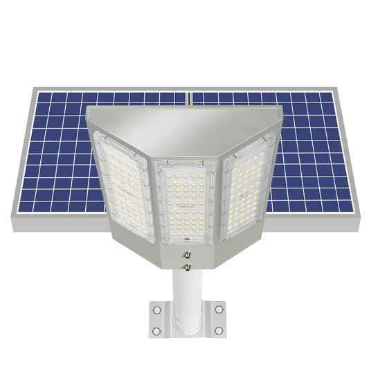 Lighteme 8000W Aluminum Frame Solar Street Lights Outdoor Motion Sensor, Dusk to Dawn 200000LM with Remote Control