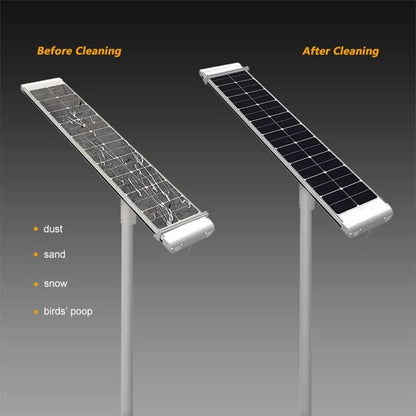 Lighteme 10,000W Commercial Solar street light All In One 6500K-Self Cleaning