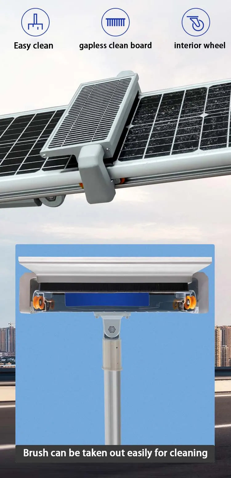 Lighteme 10,000W Commercial Solar street light All In One 6500K-Self Cleaning