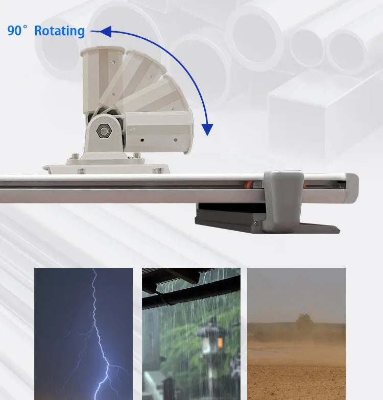 Lighteme 10,000W Commercial Solar street light All In One 6500K-Self Cleaning