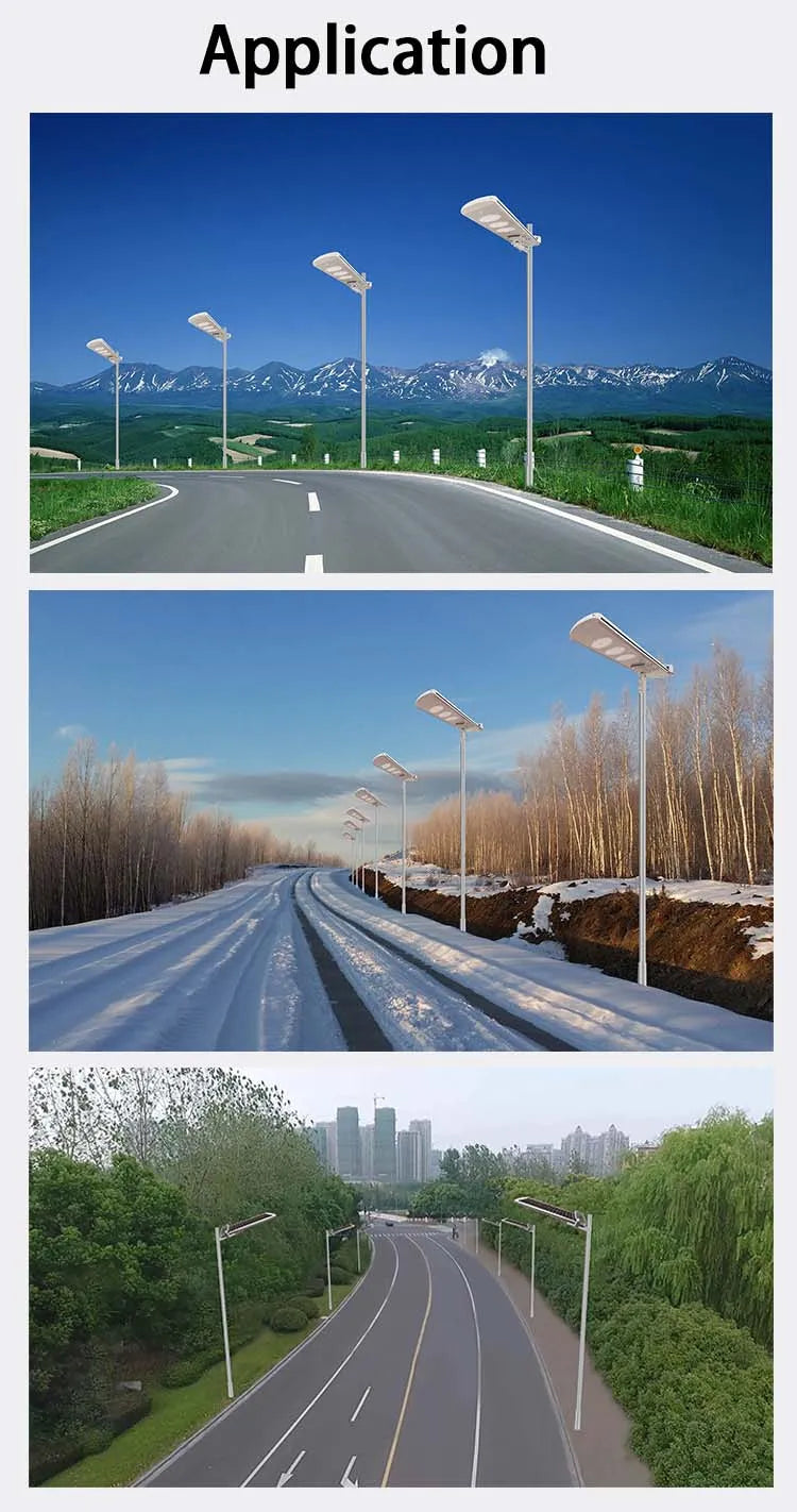 Lighteme 10,000W Commercial Solar street light All In One 6500K-Self Cleaning