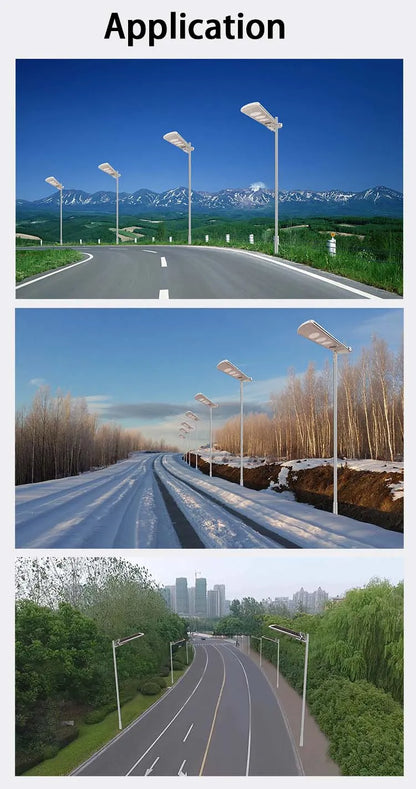 Lighteme 10,000W Commercial Solar street light All In One 6500K-Self Cleaning