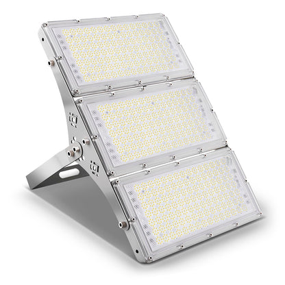 Lighteme 300W LED Flood Light, Hard Wired 24000LM Stadium Lights, 6000K Daylight White, 1500W Halogen Equivalent, IP66 Waterproof