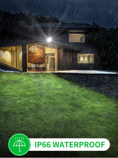 Lighteme 300W LED Flood Light, Hard Wired 24000LM Stadium Lights, 6000K Daylight White, 1500W Halogen Equivalent, IP66 Waterproof