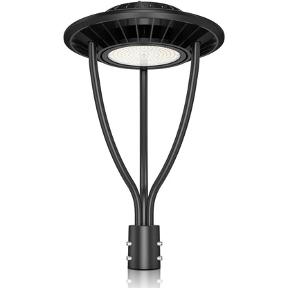Lighteme 150 W fest verdrahtete LED-Mastaufsatzleuchte UFO, 21.000 lm, ETL-gelistete LED-Pfostenleuchten mit Fotozelle, 5000 K, IP65 