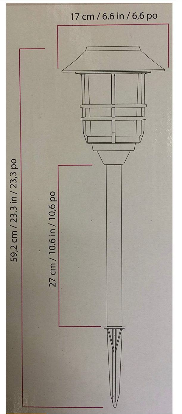 Lighteme LED 8 Piece Large Solar Pathway Lights Aluminum with glass-10 LM