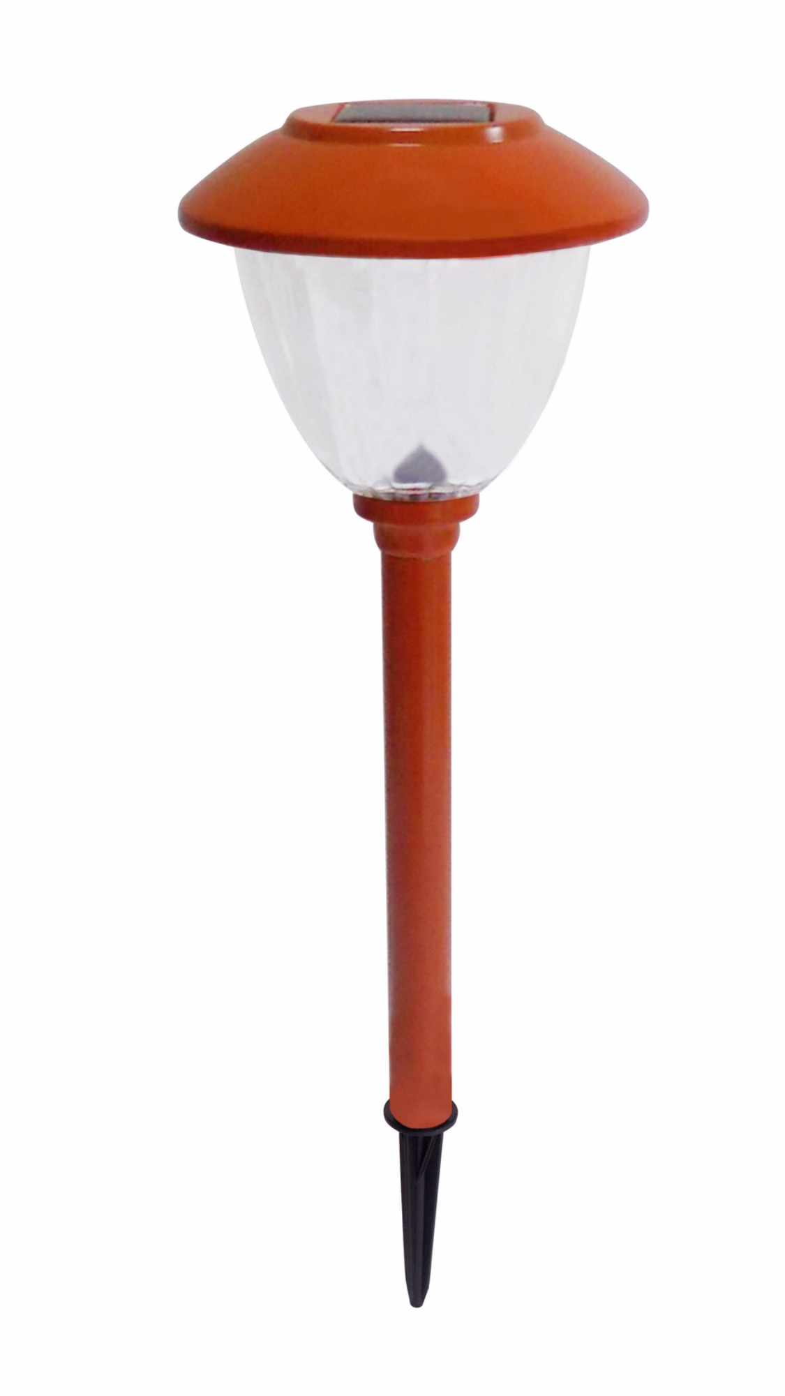 Lighteme 10er-Pack Solar-LED-Wegeleuchten für den Außenbereich, Edelstahl und Glas (Mandarine) 