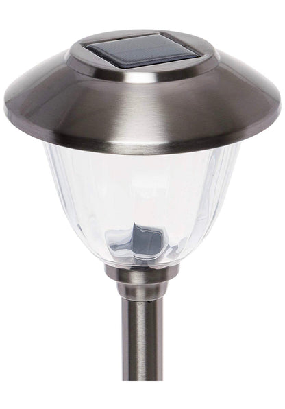 Lot de 10 lampes solaires LED Lighteme pour allées d'extérieur, acier inoxydable, 15 lumens (argent)