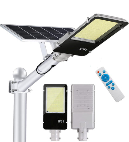 Lighteme 1000W Commercial Solar Street Light Outdoor 100000 Lumens Dusk to Dawn Solar with Remote Control