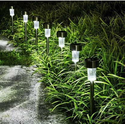 Lighteme 48 Pack Outdoor Stainless Steel Led Solar Power Light Lawn Garden Landscape Pathway