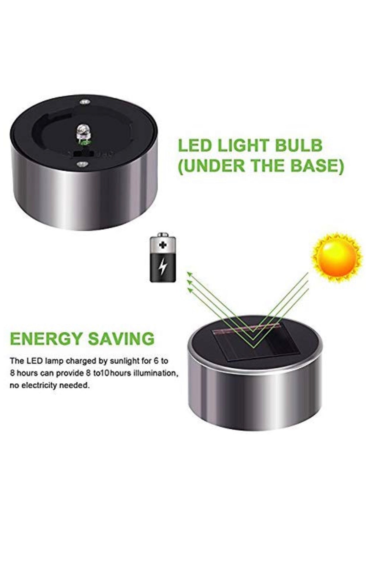 Lighteme 48 Pack Outdoor Stainless Steel Led Solar Power Light Lawn Garden Landscape Pathway